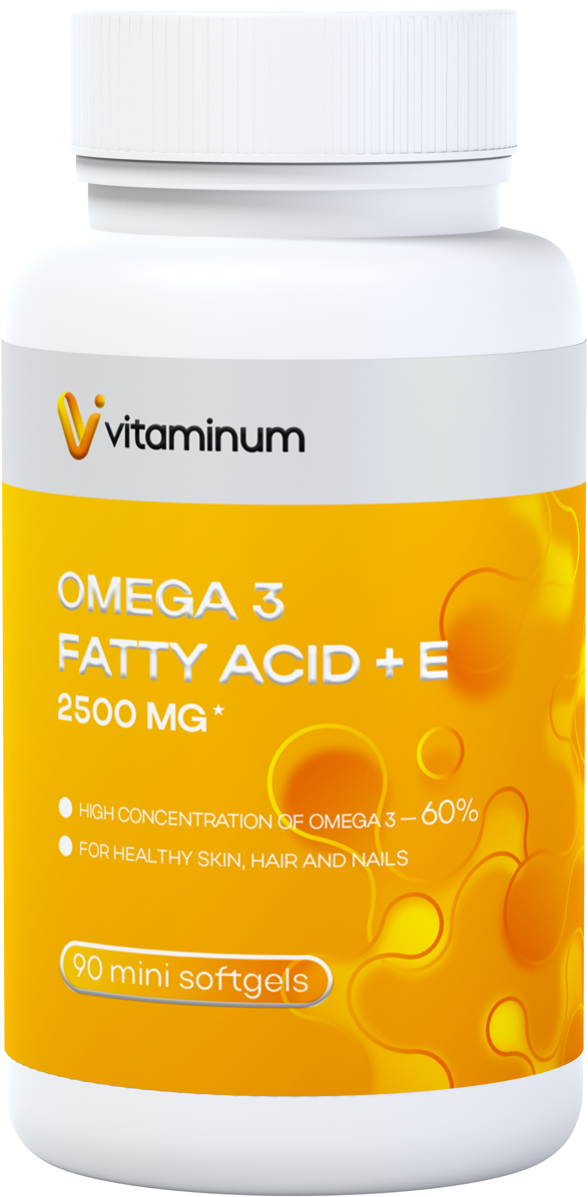  Vitaminum ОМЕГА 3 60% + витамин Е (2500 MG*) 90 капсул 700 мг   в Усть-Илимск