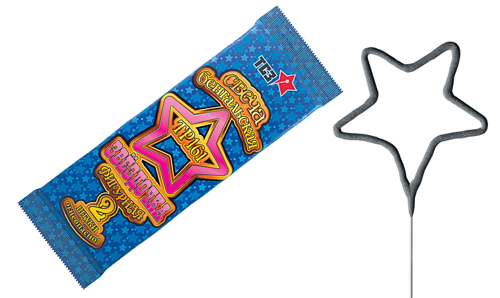  Бенгальские свечи фигурные 2 шт "Звездочка"  в Усть-Илимск